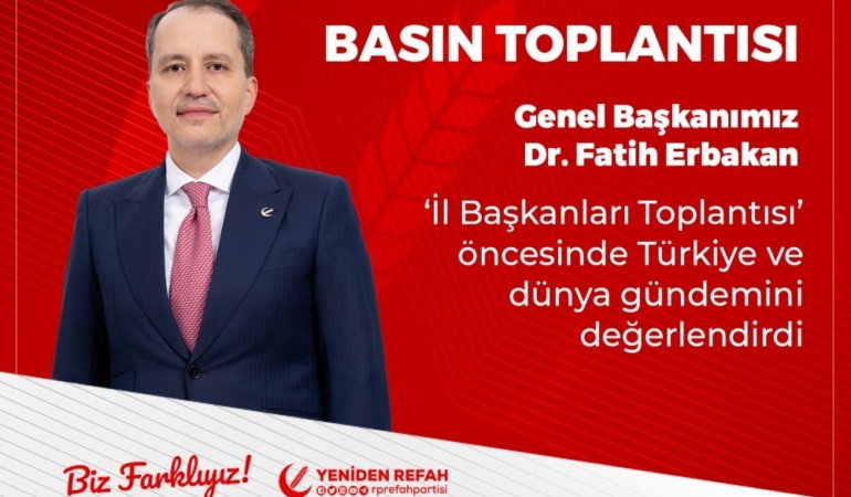 Genel Başkanımız Dr. Fatih Erbakan’ın 04 Ocak 2025 İl Başkanları Toplantısı Konuşması