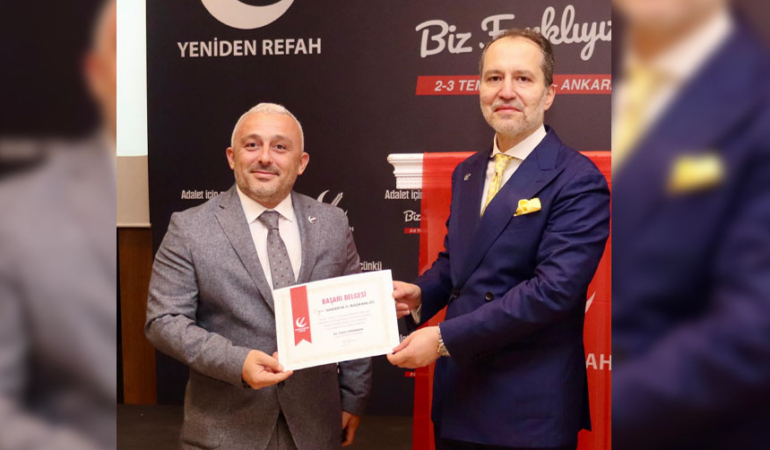 Yeniden Refah Partisi Sakarya Teşkilatı, Türkiye’de birincilik elde etti.