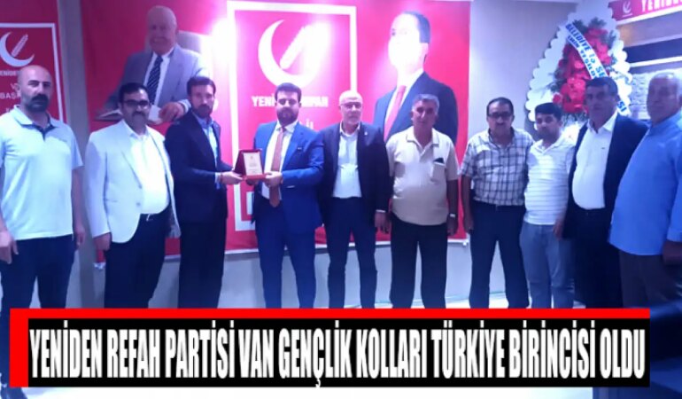 Van Gençlik Kolları, Yeniden Refah Partisi ile Türkiye’de birinci seçildi.